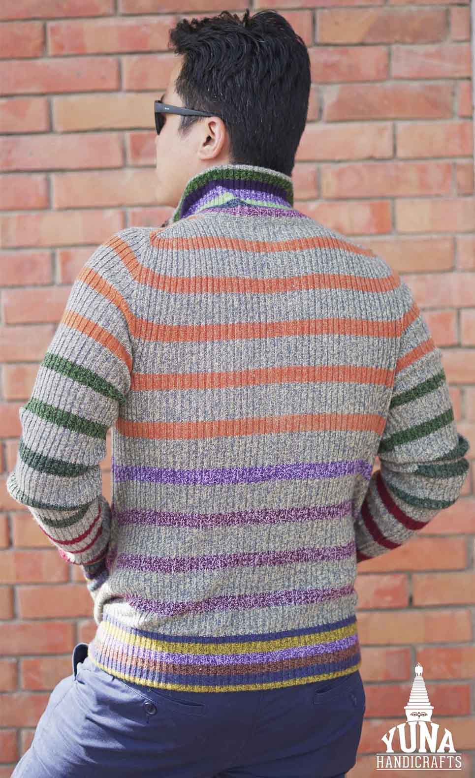 Mens Cashmere Sweater With Zipper