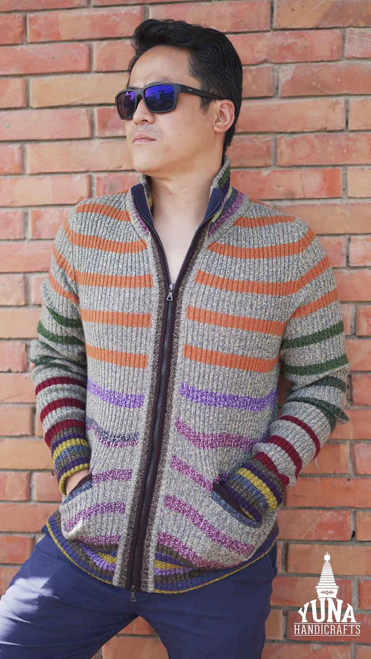 Mens Cashmere Sweater With Zipper