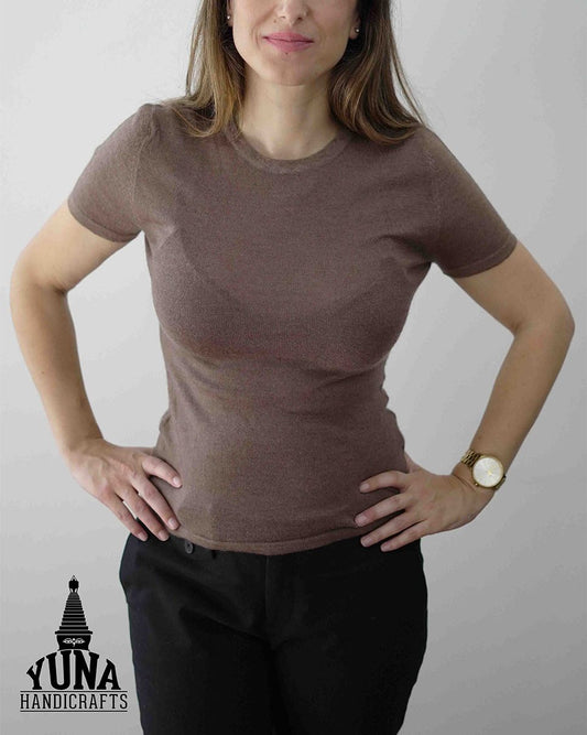 Brown Cashmere Top For Women