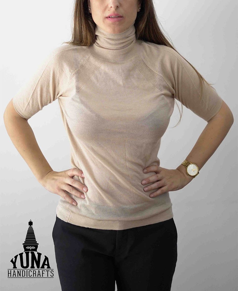 High Neck Cashmere Jumper For Women