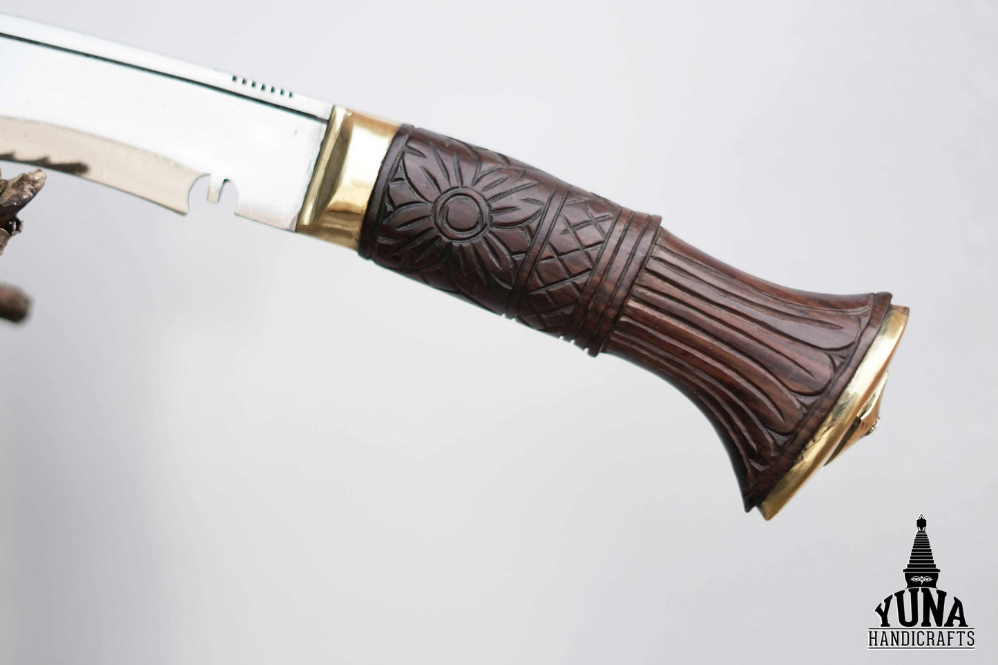 Yuna Authentic Kukri With Carved Wood Handle