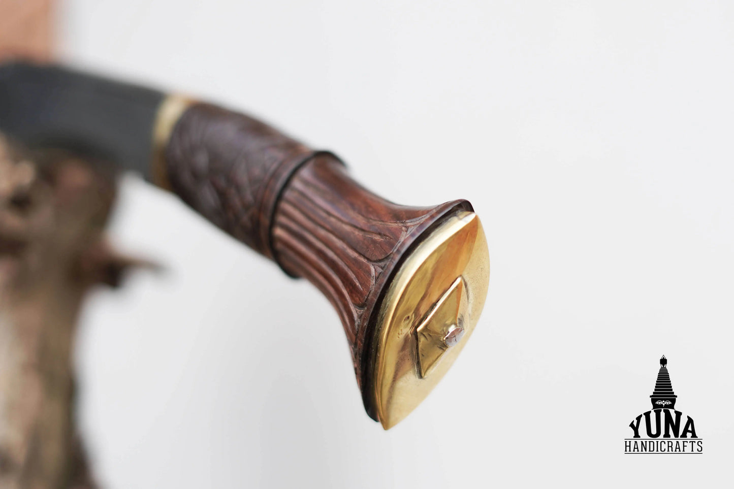 Yuna Authentic Kukri With Carved Wood Handle