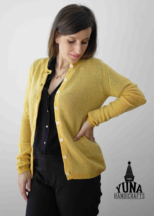 Round Neck Cashmere Cardigan Women