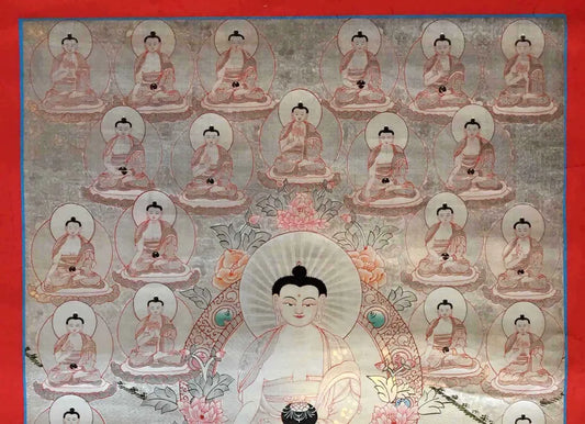 35 Buddhas Of Confession On Silver