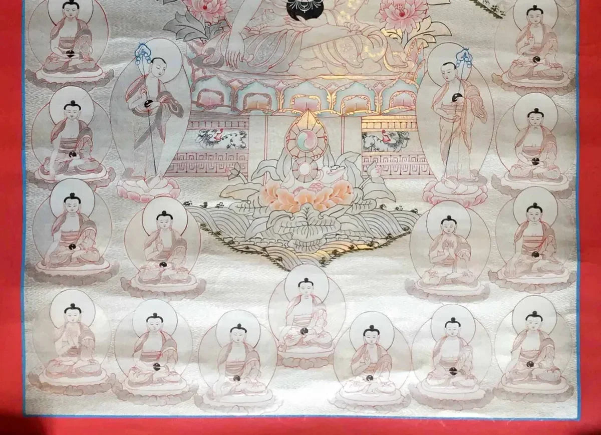 35 Buddhas Of Confession On Silver