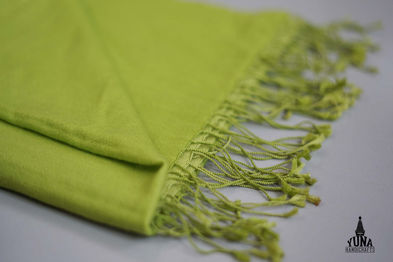 Cashmere Wrap Shawl Lime Green