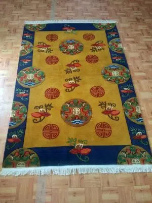 Tibetan Rugs With Flower Design