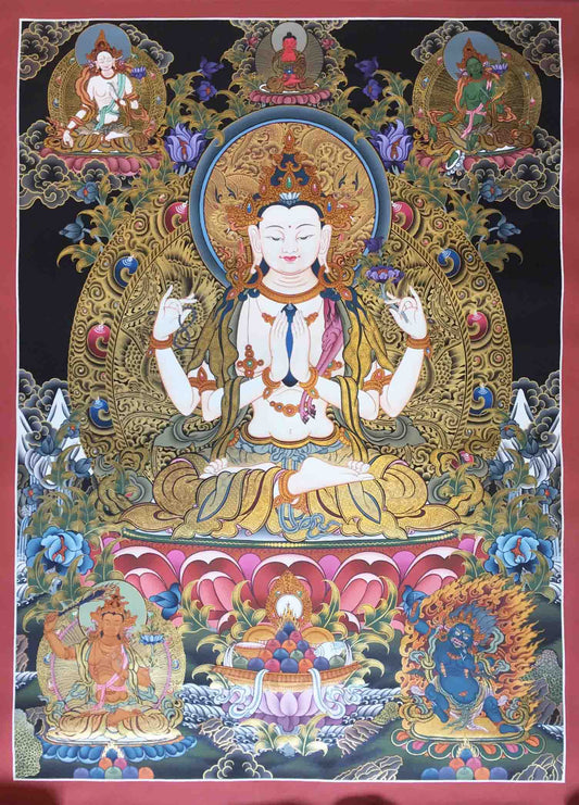 4 Arm Chenrezig Bodhisattva Painting