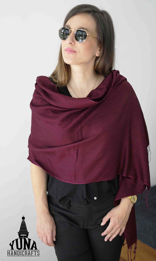 Pashmina Wool Shawl Maroon