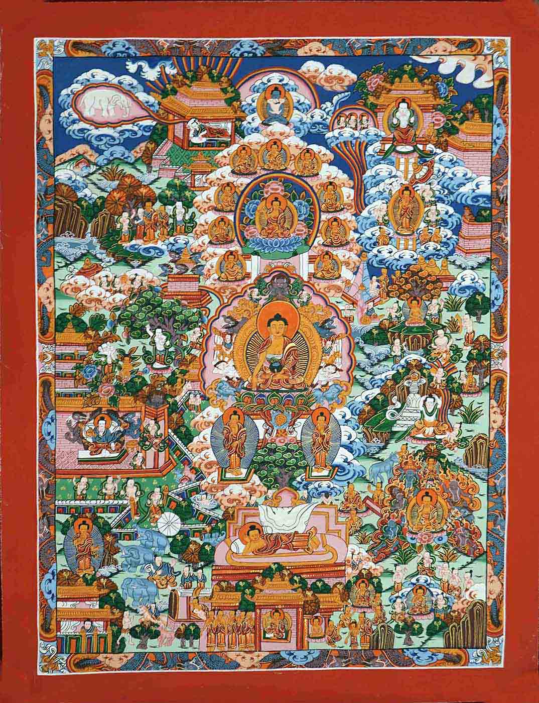 Buddha's Life Story Thangka