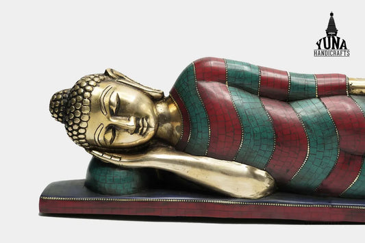 Sleeping Buddha Statue For Home Large 17 In
