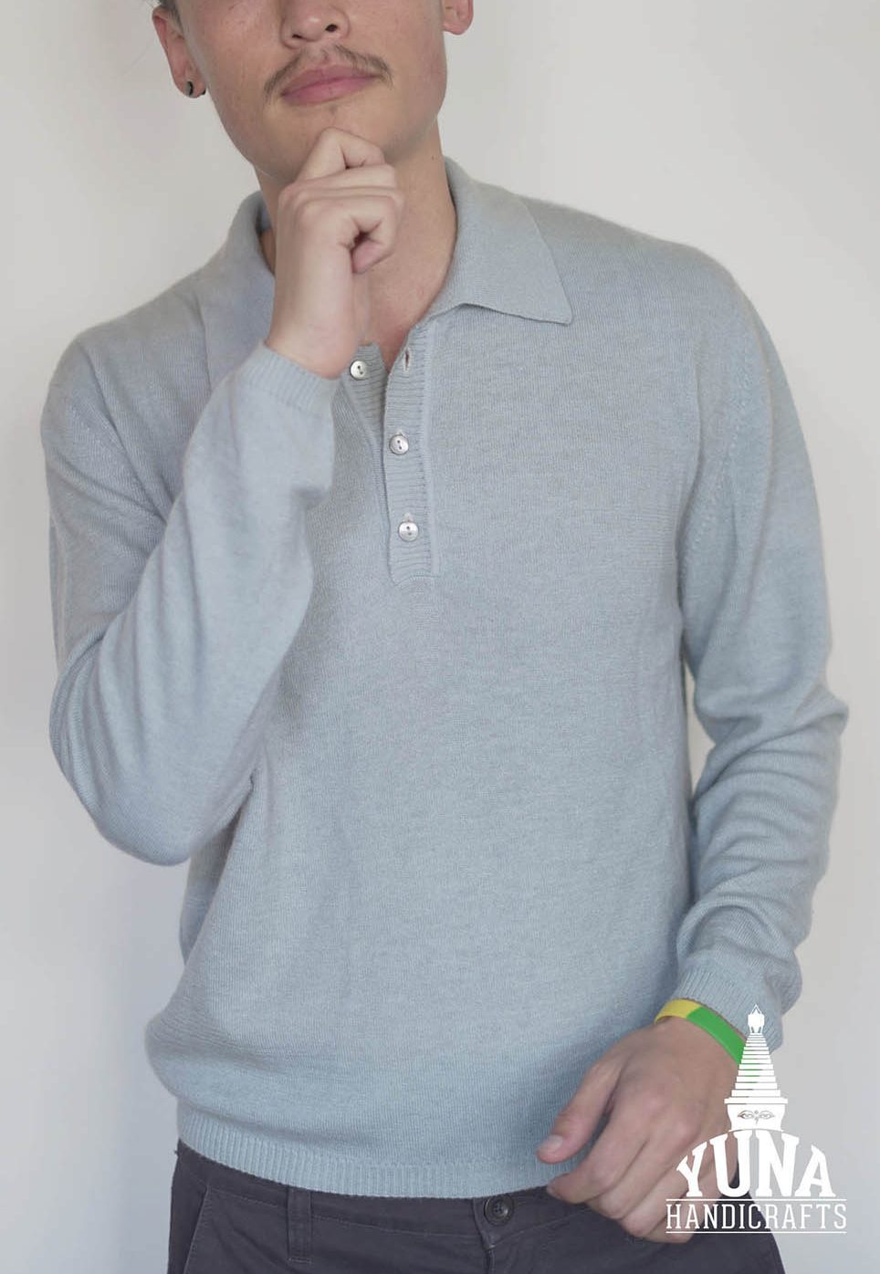 Mens Cashmere Polo