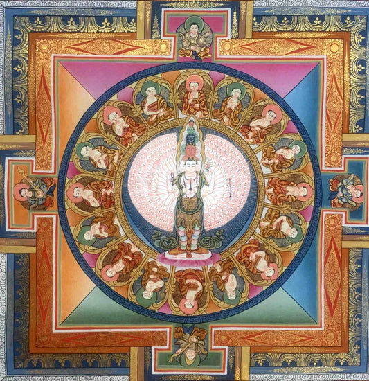Chenrezig Avalokiteshvara Mandala Thangka