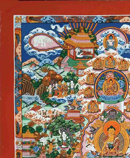 Buddha's Life Story Thangka