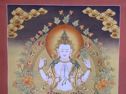 Buddha Chenrezig Thangka Painting