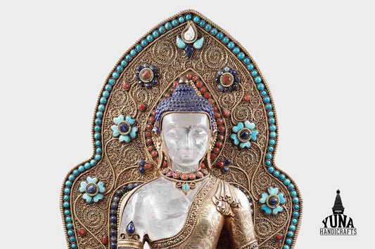 Crystal Buddha Shakyamuni Statue