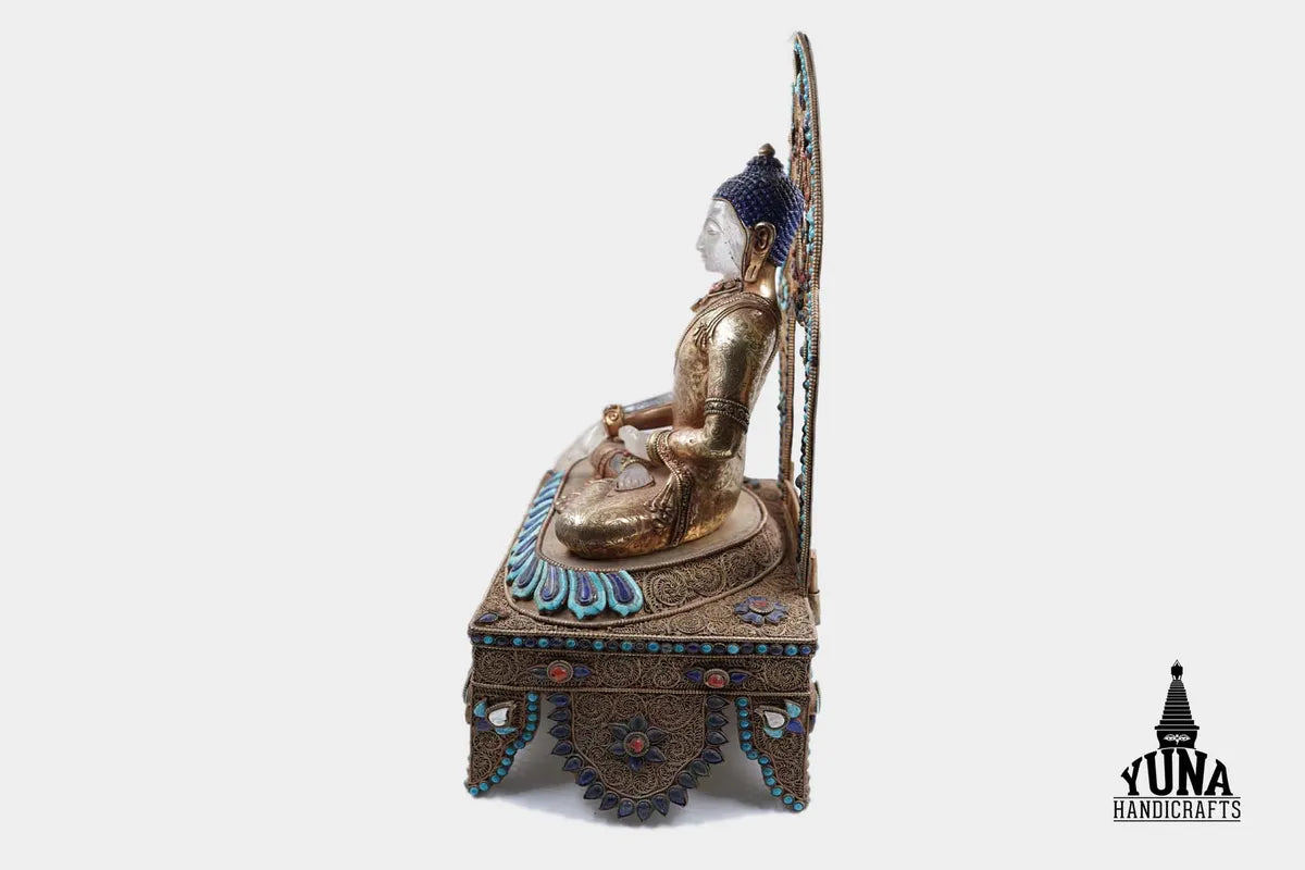 Crystal Buddha Shakyamuni Statue