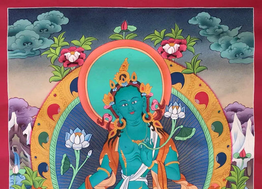 Green Tara Buddha Thangka