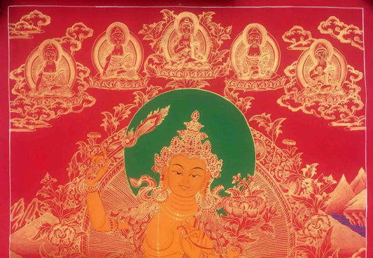 Buddhist God Manjushri Thangka