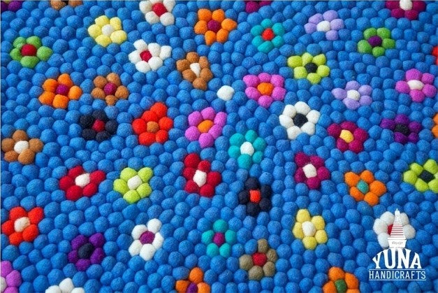 non-toxic nursery felt ball rug