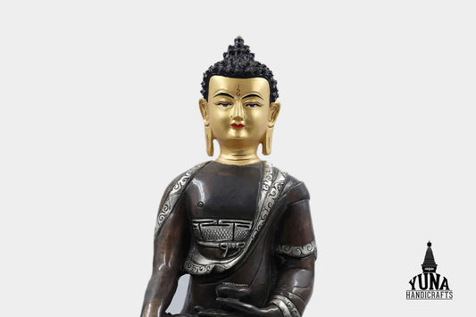 Silver Plated Shakyamuni Statue