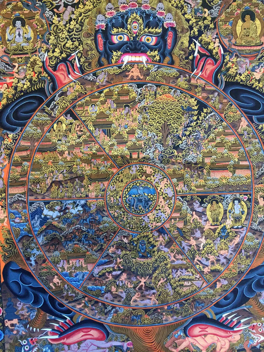 Wheel Of Life Buddhism Painting