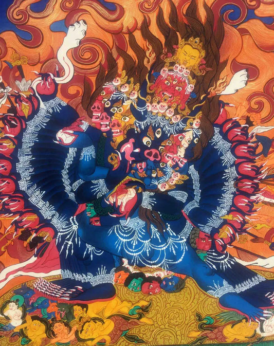 Yamantaka Vajrabhairava Thankga Painting