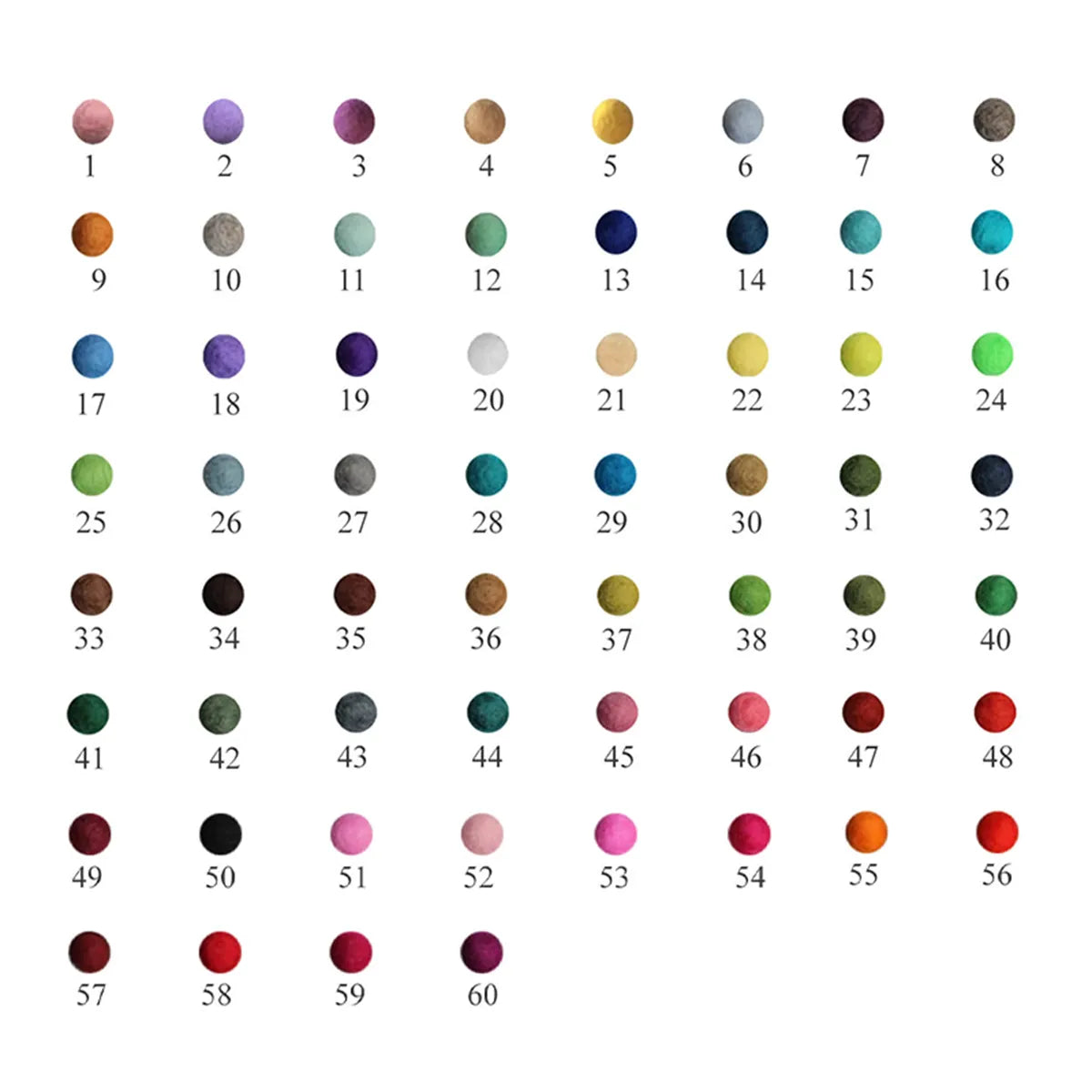 2.5 cm Felt Balls for DIY