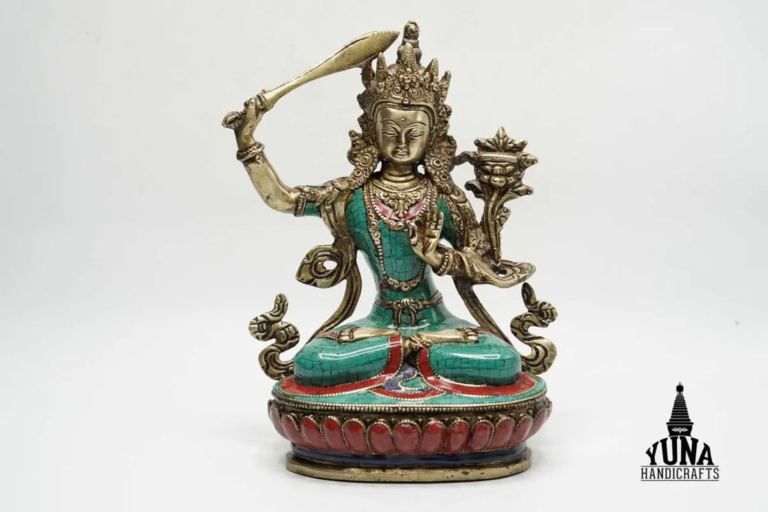 Manjushri Bodhisattva Statue: Sacred Wisdom, Timeless Himalayan Art, and Masterful Nepalese Craftsmanship