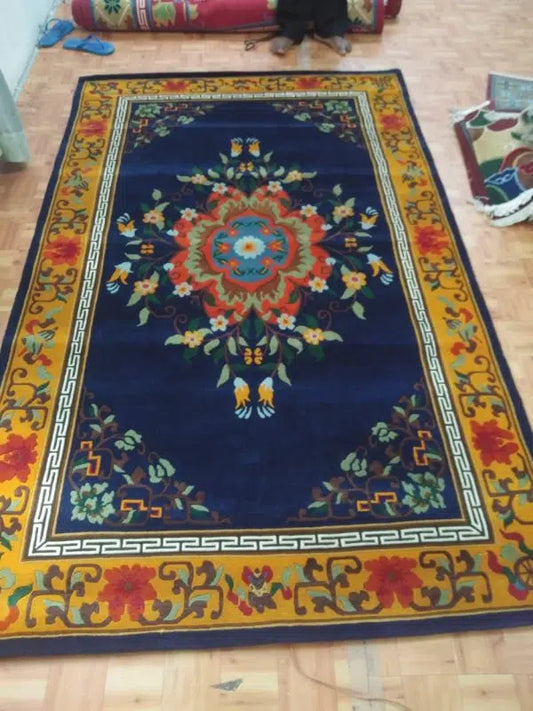 Buddhist Symbol Rugs: Timeless Himalayan Art Woven with Meaning and Masterful Craftsmanship