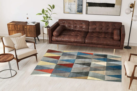 modern rug in living room