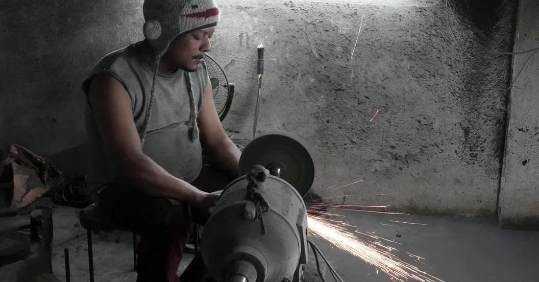 local worker making a kukri