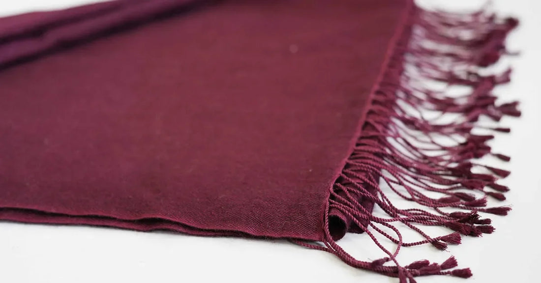 maroon color pashmina shawl