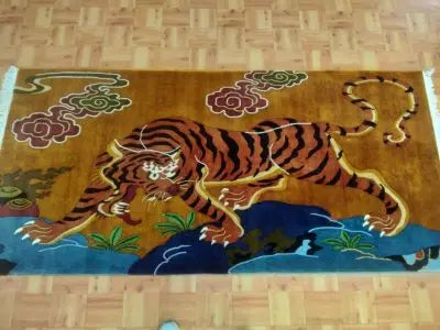 traditional tibetan rugs: a tiger rug