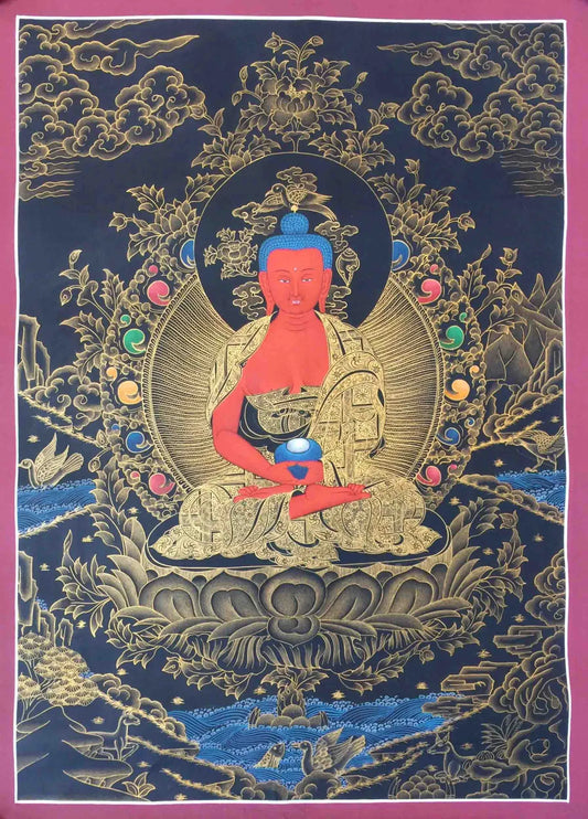 Amitabha Buddha Statue: Nepalese Artistry and Spiritual Light