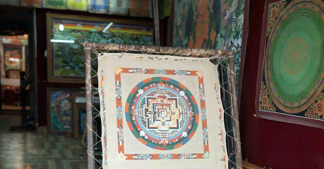 thangka art making in process