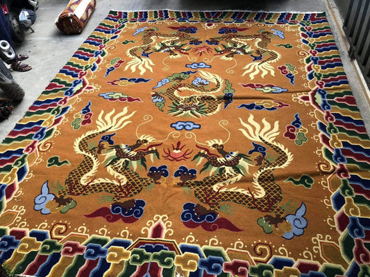 Tibetan Design 5 Dragon Rug