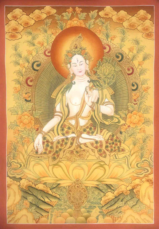 White Tara Thangka Paintings
