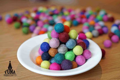 Wool Felt Balls For Diy Projects (1-4 cm)