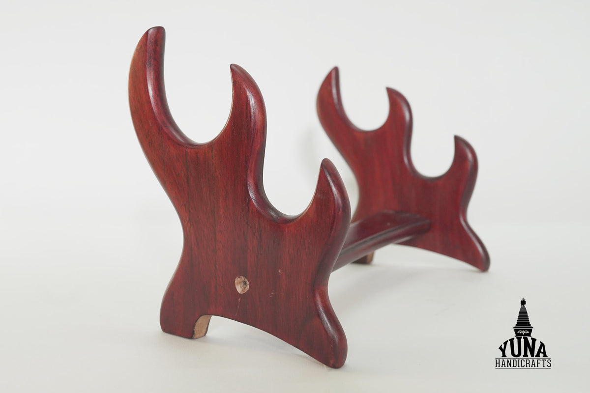 Wooden deer antler rack on a white background with 'Yuna Handicrafts' branding.