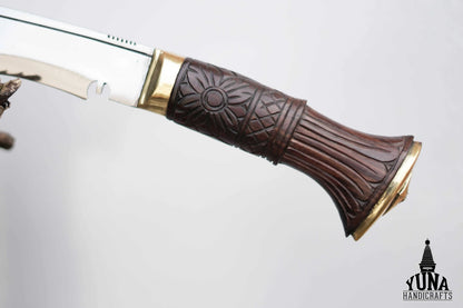 Yuna Authentic Kukri With Carved Wood Handle