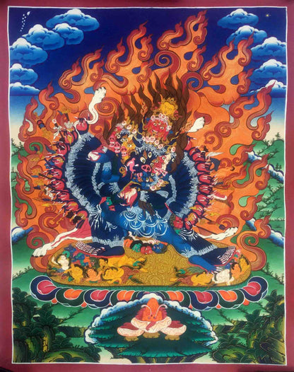 Yamantaka Vajrabhairava Thankga Painting