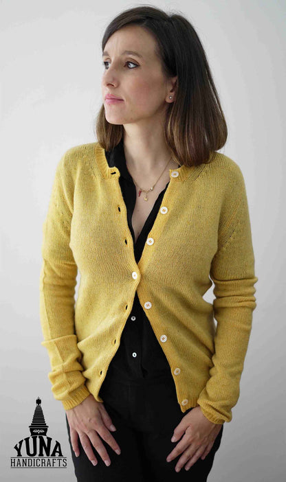 Round Neck Cashmere Cardigan Women