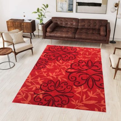 Floral Patterned Carpet Handcrafted In Nepal