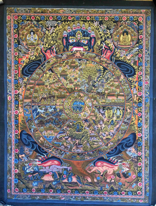 Wheel Of Life Buddhism Painting