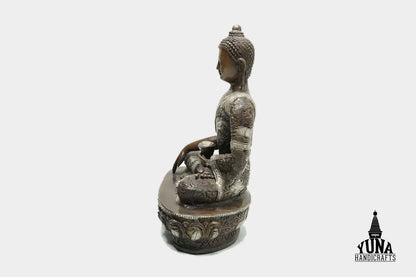 Silver Plated Shakyamuni Buddha Statue