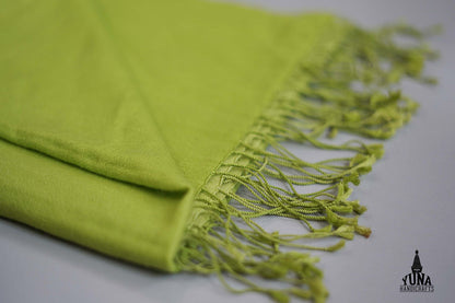 Cashmere Wrap Shawl Lime Green