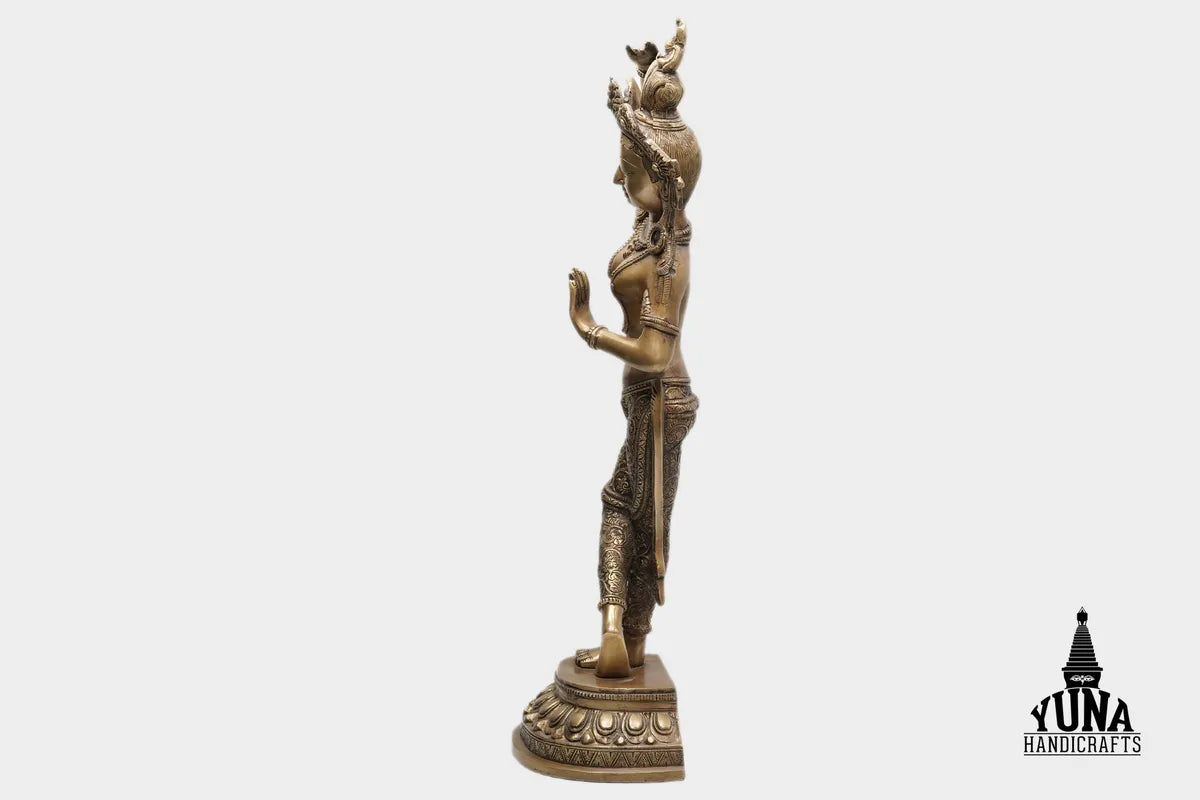 Standing Maya Devi Statue Bronze