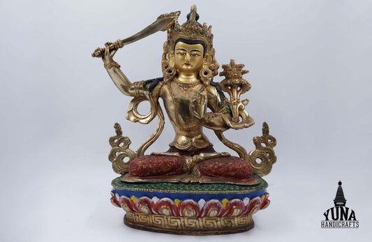 Manjushree Statue Handmade in Nepal
