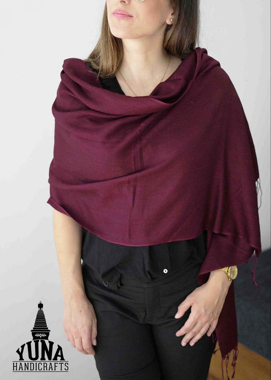 Pashmina Wool Shawl Maroon